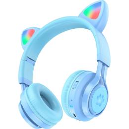 Навушники Hoco W39 Cat Ear Stereo Bluetooth Headphones Blue (779250)