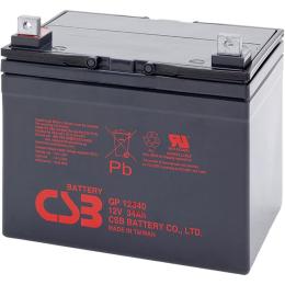 Акумулятор CSB AGM 12V (12V/34Ah/408Wh) (GP12340)