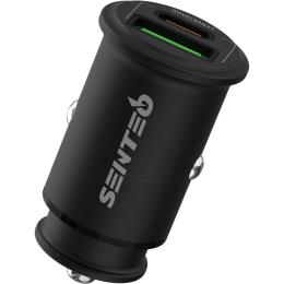 Автомобильное зарядное устройство Senteo Q-02 Ferro Series PD3.0+QC3.0 30W Black