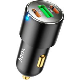 Автомобільний зарядний пристрій Hoco NZ6 PD45W USB-A+2хUSB-C Black (765185)