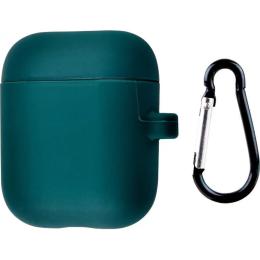 Чохол Silicone Case + Carabine для Apple AirPods Dark Green