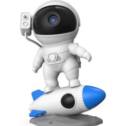Проектор звездного неба DKT Астронавт на ракете (13 галактик) White