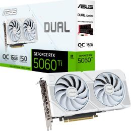 Відеокарта Asus Dual GeForce RTX 5060 Ti 16GB OC Edition White (DUAL-RTX5060TI-O16G-WHITE) UA