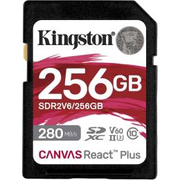 Карта пам'яті Kingston SDXC Canvas React Plus 256GB Class 10 UHS-II U3 V60 (SDR2V6/256GB)