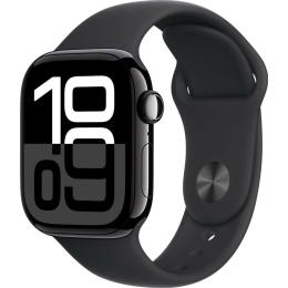 Смарт-часы Apple Watch Series 10 GPS 42mm Jet Black Aluminum Case with Black Sport Band M/L (MWWF3)