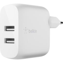 Сетевое зарядное устройство Belkin Boost Up Charge Dual USB-A 24W White (WCB002VFWH)