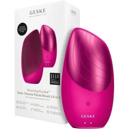 Термощетка для лица GESKE Sonic Thermo Facial Brush 6в1 Magenta (HB0076)
