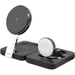 Бездротовий зарядний пристрій Choetech T636-F Qi2 3in1 Foldable Magsafe Wireless Charger Black