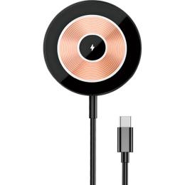 Бездротовий зарядний пристрій WiWU Wi-W007 Strong Magnetic Adsorption with MagSafe Grey (6976195091571)