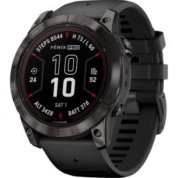 Смарт-часы Garmin Fenix 7X Pro Sapphire Solar Edition Carbon Gray DLC Titanium with Black Band (010-02778-10)