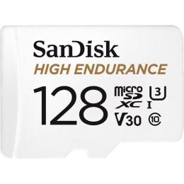Карта памяти SanDisk microSDXC 128GB UHS-I High Endurance U3 V30 + SD Adapter (SDSQQNR-128G-GN6IA)