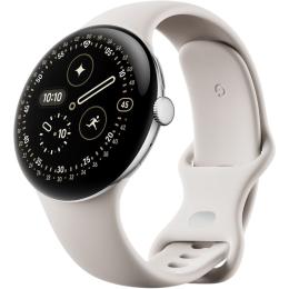 Смарт-часы Google Pixel Watch 4 45mm Wi-Fi Polished Silver Aluminum case/Porcelain Active Band