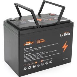 Акумулятор Li Time LiFePO4 12V (12.8V/100Ah/1280Wh) Group 24 (Li-Time-GR24-12.8-100)