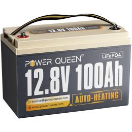Аккумулятор Power Queen LiFePO4 12V (12.8V/100Ah/1280Wh) (P12V100-100-HEAT-HE-4-A10)