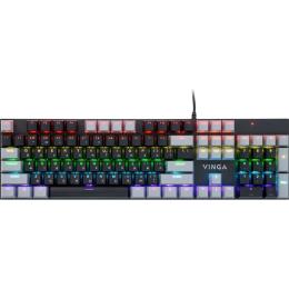 Клавиатура Vinga KBGM-090 LED Red Switch Grey/Black (KBGM-090R)