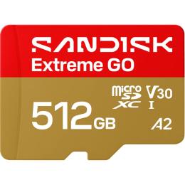 Карта памяти SanDisk microSDXC Extreme GO 512GB Class 10 UHS-I V30 A2 (SDSQXGN-512G-GN6MN)
