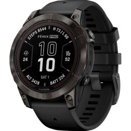 Смарт-часы Garmin Fenix 7 Pro Sapphire Solar Edition Carbon Gray DLC Titanium with Black Band (010-02777-10)