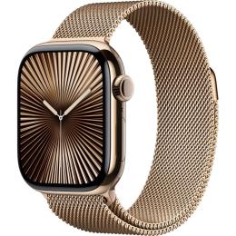 Смарт-годинник Apple Watch Series 10 GPS + Cellular 42mm Gold Titanium Case with Gold Milanese Loop (MX083)
