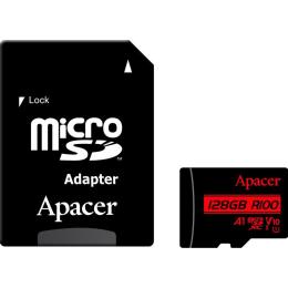 Карта памяти Apacer MicroSDXC R100 128GB Class 10 UHS-I/U1 + SD adapter (AP128GMCSX10UB-R)