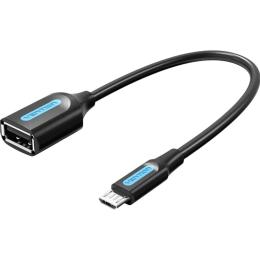 Переходник Vention Micro-USB to USB-A 0.15m Black (CCUBB)