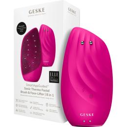 Чистящая щетка для лица GESKE Sonic Thermo Facial Brush&Face-Lifter 8в1 Magenta (HB0087)