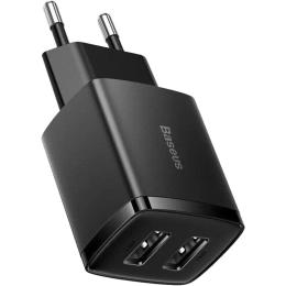 Мережевий зарядний пристрій Baseus Compact Charger 2U 10.5W Black (CCXJ010201)