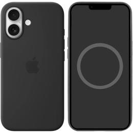 Чохол Silicone Case with Button, Animation & MagSafe для Apple iPhone 17 Black AAA