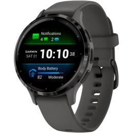 Смарт-годинник Garmin Venu 3S Slate Stainless Steel Bezel with Pebble Gray Case and Silicone Band (010-02785-00/50)