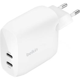 Сетевое зарядное устройство Belkin Boost Up Charge Pro Dual USB-C 60W White (WCB010VFWH)