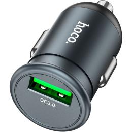 Автомобільний зарядний пристрій Hoco Z43 Mighty QC3.0 USB-A Metal Gray (761194)
