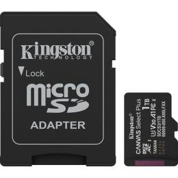 Карта пам'яті Kingston microSDXC Canvas Select Plus 1TB Class 10 UHS-I U3 V30 А1 + SD адаптер (SDCS3/1TB)