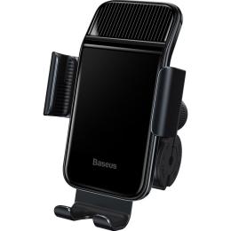 Автотримач із бездротовою зарядкою Baseus Smart Solar Power Wireless Cycling Electric Holder Black (SUZG010001)
