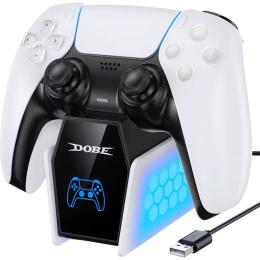 Зарядная станция Dobe Charging Dock TP5-35132 для PS5 DualSense White