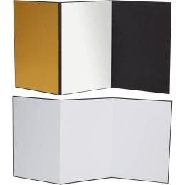 Отражающая панель для съемки Puluz TBD0602906604 3хА4 Белая/Черная/Серая/Золотая