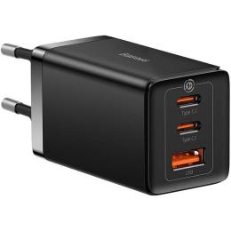Сетевое зарядное устройство Baseus GaN5 Pro Fast Charger 2C+U 65W + Cable USB-C Black (CCGP120201)