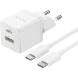 Сетевое зарядное устройство Baseus Palm Fast Charger USB-A/USB-C 30W + Cable USB-C to USB-C 60W 1m White (P1011160A213-01)