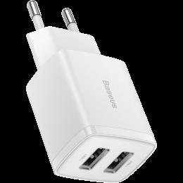 Мережевий зарядний пристрій Baseus Compact Charger 2U 10.5W White (CCXJ010202)