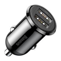 Автомобільний зарядний пристрій Baseus Grain Pro 4.8A 2USB (CCALLP-01) Black