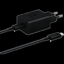 Зарядное устройство Samsung 45W Power Adapter + Cable USB-C to USB-C Black (EP-T4510XBEGRU)