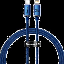 Кабель Baseus Crystal Shine Series USB-C to Lightning 20W 1.2m Blue (CAJY000203)