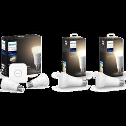 Набір Philips Hue (Bridge, лампа E27 White 2шт, лампа E27 15.5W White 2шт, BRIDGE+E27W2P+E27W15W2P)