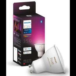 Лампа розумна Philips Hue GU10, 5.7W(50Вт), 2000K-6500K, RGB, ZigBee, Bluetooth, димування