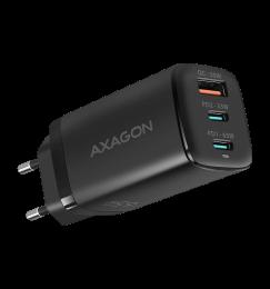 Адаптер AXAGON ACU-DPQ65, 3x port (USB + dual USB-C), PD3.0/QC4+/PPS/Apple, 65W,