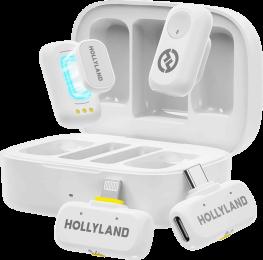Мікрофонна радіосистема Hollyland LARK A1 Combo (2TX+Lightning RX+USB-C RX) Ivory White