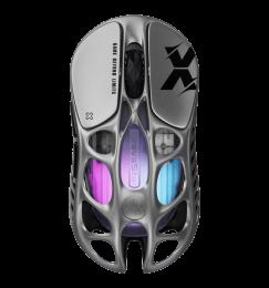 Миша GravaStar Mercury X Pro, 8K, BT/WL/USB-A, RGB, сірий