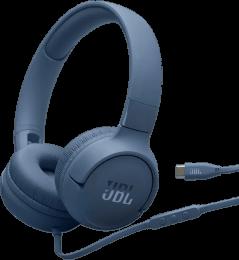 Навушники з мікрофоном JBL Tune 520C USB-C Blue (JBLT520CBLU)