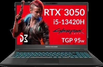 Ноутбук 15,6" Dream Machines RG3050-15 (RG3050-15UA71) WVA/Intel Core i5-13420H/16GB/F1TB/NVIDIA GeForce RTX 3050/DOS/Black