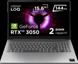 Ноутбук 15,6" Lenovo LOQ 15ARP10E (83S000ERRA) IPS/AMD Ryzen 5 150/16GB/F512/NVIDIA GeForce RTX 3050/DOS/Grey