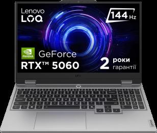Ноутбук 15,6" Lenovo LOQ 15IRX10 (83JE01L7RA) IPS/Intel Core i5-13450HX/24GB/F512/NVIDIA GeForce RTX 5060/DOS/Gray