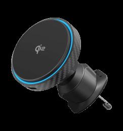Автомобільний тримач з Бездротовим ЗП Proove Graphite Circle Qi2 15W